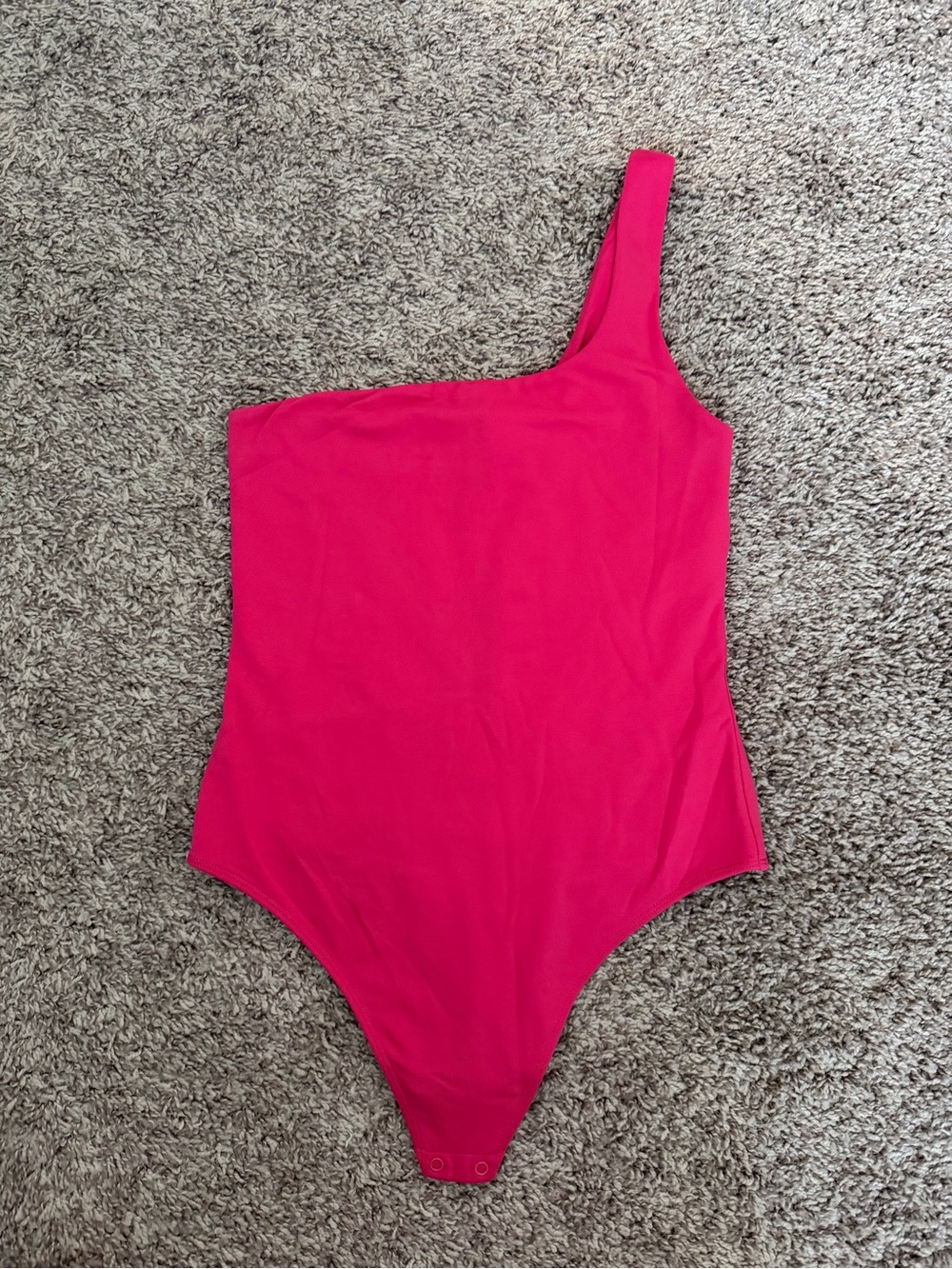 Aritzia Babaton One-Shoulder Bodysuit - Hot Pink